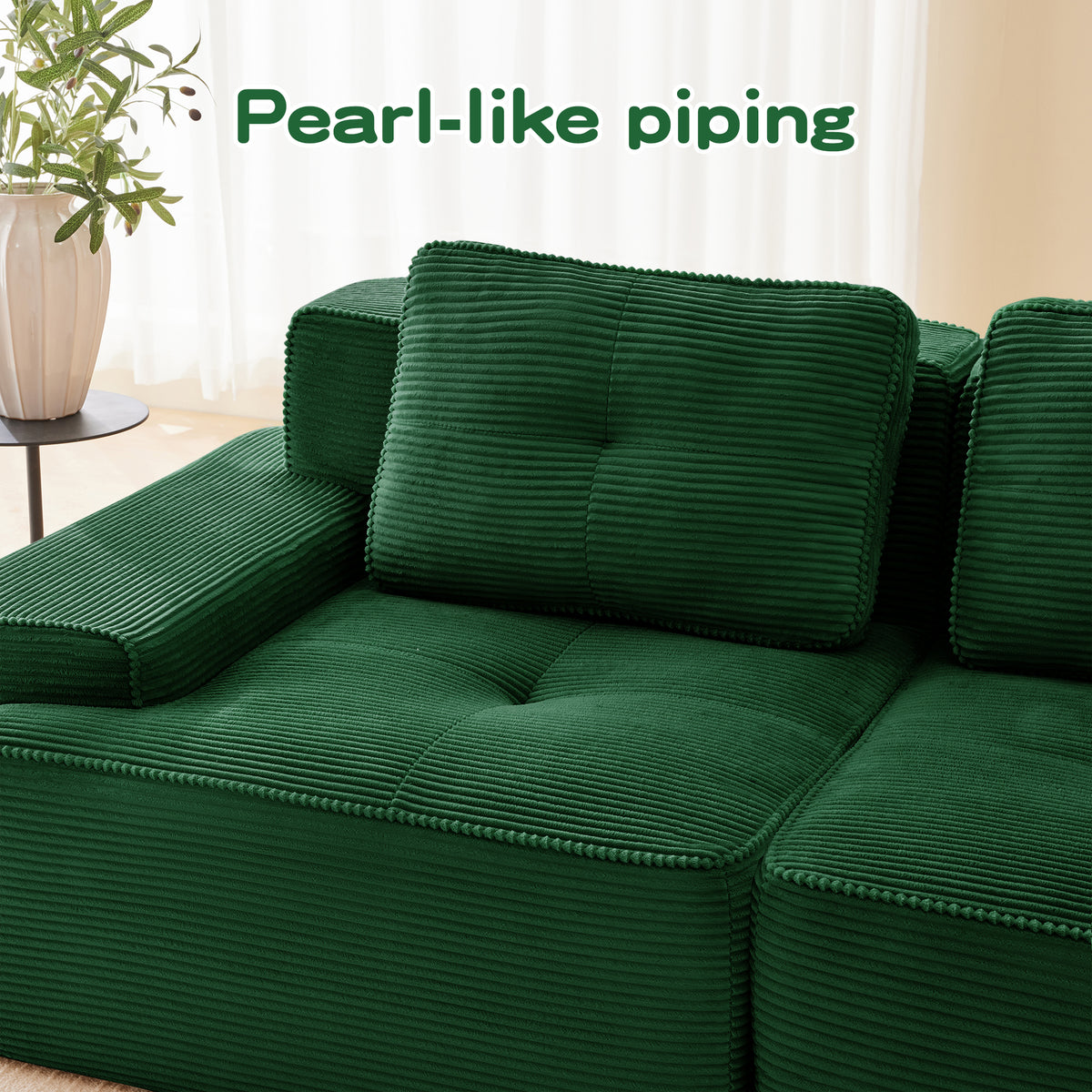 Hvoonc 267" Oversized Modular Sectional Couches for Living Room, L Shaped Couch with 29" Deep Seats, Dark Green