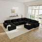 Hvoonc 267" Oversized Modular Sectional Couches for Living Room, L Shaped Couch with 29" Deep Seats, Black