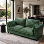 Hvoonc 81" Modular Loveseat Sofa, Chenille Couch for Living Room & Small Spaces, Removable Washable Covers, 21.3" Deep Seat, Dark Green