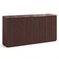 Hvoonc Set of 3 Fluted Sideboard Buffet Cabinets with 4 Push-to-Open Doors, 64.5"W Modern Accent Cabinets with Storage for Living Room, Walnut Brown